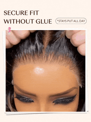7x5 Bye Bye Slip? Lace Black with Golden Brown Highlights Body Wave Wig with Invisi Drawstring 150% Density