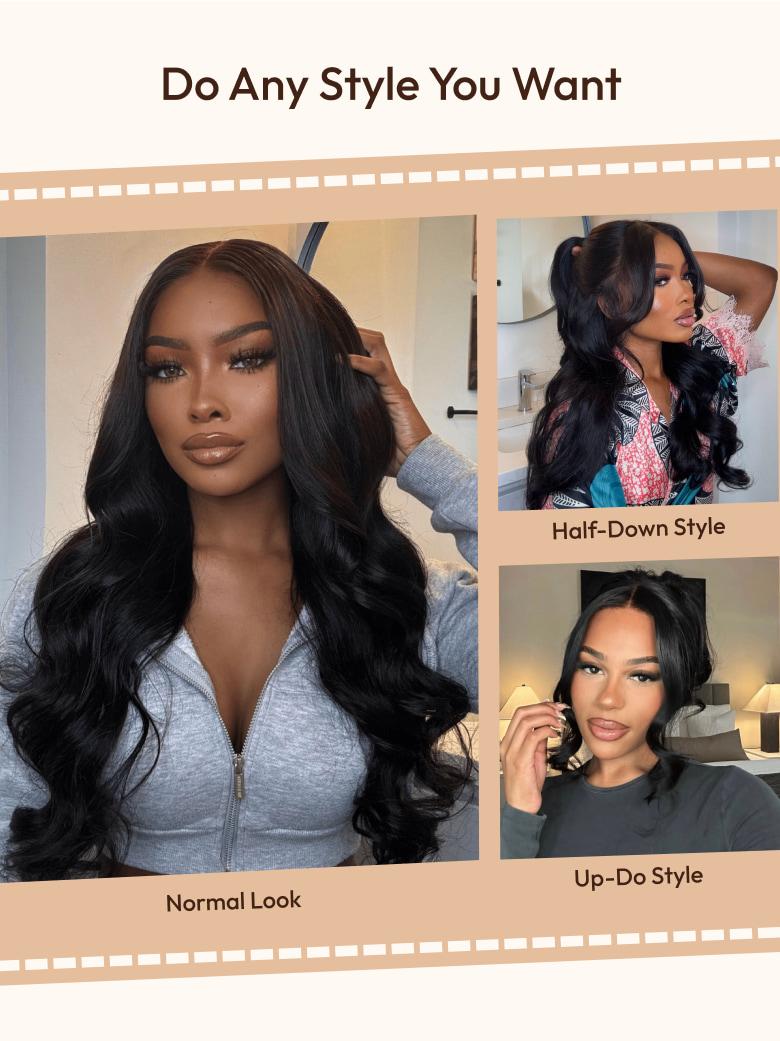 13x4 Pre-Everything? Transparent Lace Front 3D Body Wave Wig Real Ear To Ear With Invisi Drawstring Wig Lace Fit Better