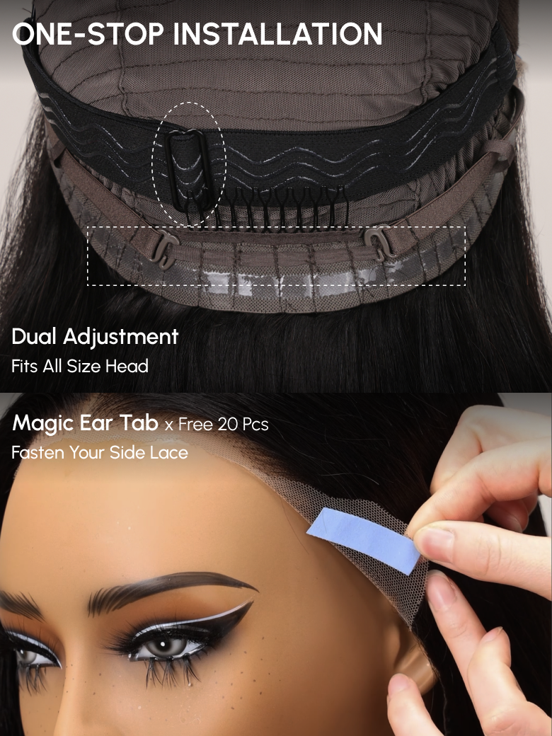 7x5 Lace Bye Bye Knots & 13x6 Lace Frontal Black Body Wave Pre-Everything Wig 150% Density