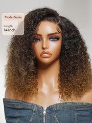 13x4 Lace Front Honey Blonde Highlights Water Wave Pre-Everything Wig With Invisible Knots