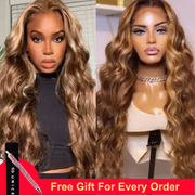 13x4 Lace Front 150% Density Yaki Body Wave Honey Blonde Chunky Highlight Wig Brand Day Sale