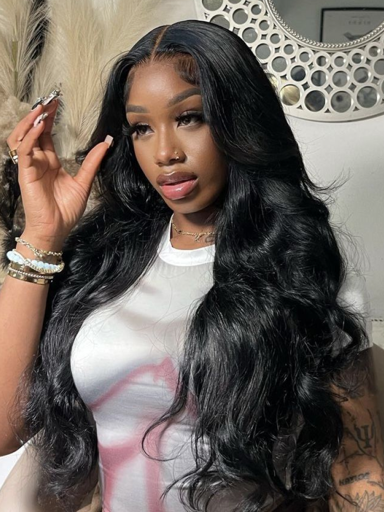 HD Real Scalp? 13x4 Invisible Lace Frontal Loose Wave Wig with Face Framing Curtain Bangs