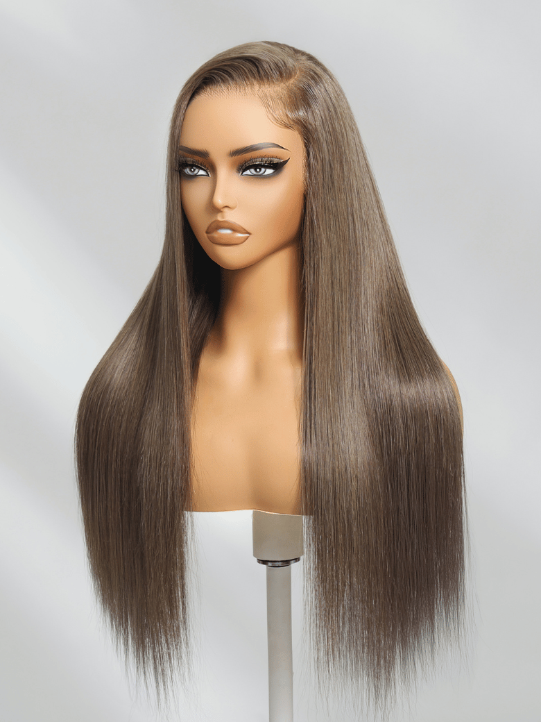 13x4 Pre-Everything Lace Frontal Ash Brown Straight Wig