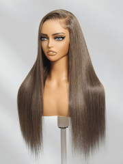13x4 Pre-Everything Lace Frontal Ash Brown Straight Wig
