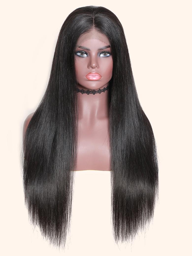 13x4 Straight Lace Front Wigs 180% Density Pre Plucked Glueless Wig