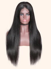 13x4 Straight Lace Front Wigs 180% Density Pre Plucked Glueless Wig