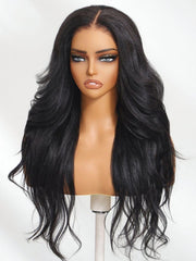 Bye-Bye Knots 7x5 Lace Black Yaki Soft Layered Wig