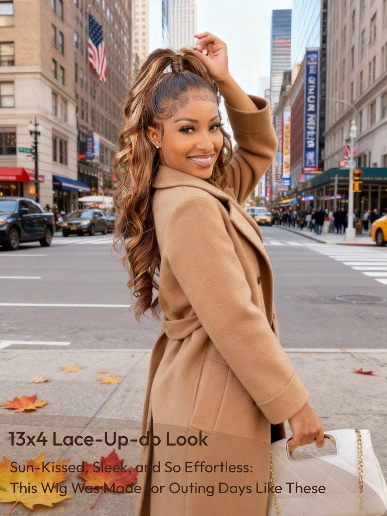 Bye-Bye Knots Wig Pre-Cut 7x5 Glueless Lace & 13x4 Pre Everything Honey Blonde Body Wave Wig