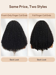 Bye-Bye Slip 7x5 Lace & 13x4 Pre-Everything Curly Texture Premium Hair Drawstring Wig With Finger Coil Ends
