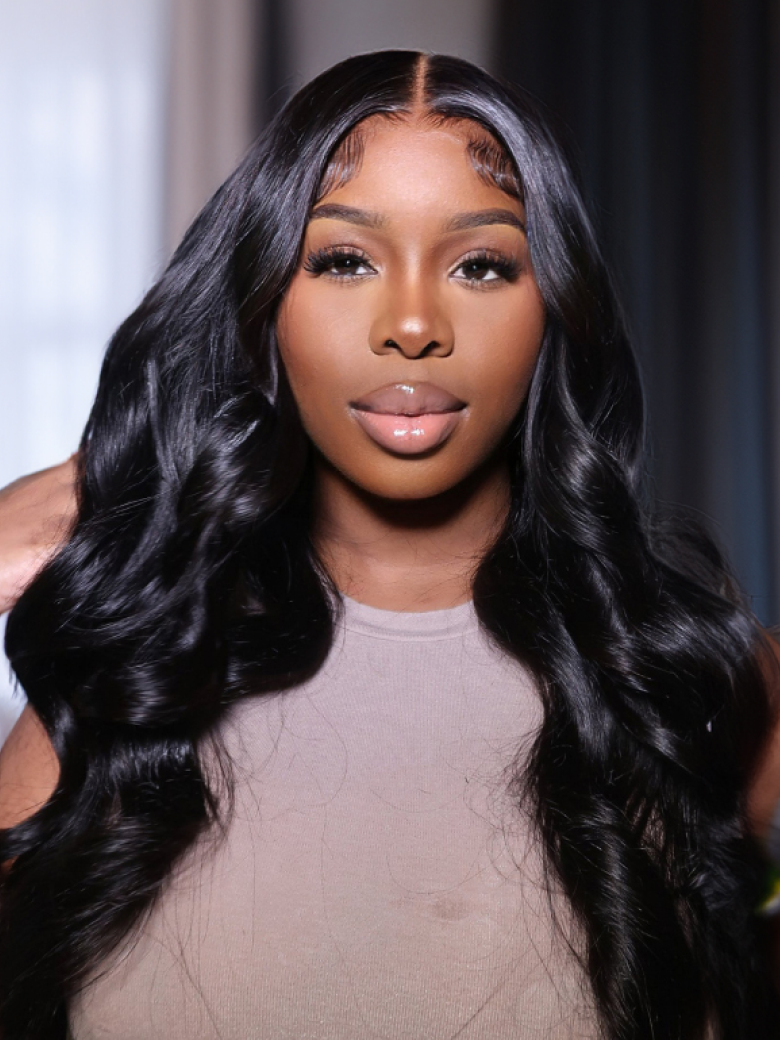 [From 18"] 7x5 Bye-Bye Knots Wig Body Wave Wig With Pre Bleached Knots Plucked Hairline 180% Density