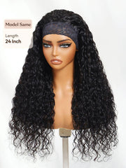 HookFit Water Wave Headband Wig With Invisi Drawstring