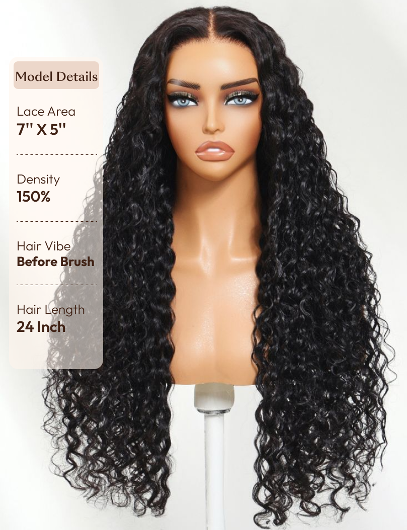 Bye-Bye Knots? 7x5 Lace Body Curls Wig with Feathered Layers & Invisi Drawstring 180% Density