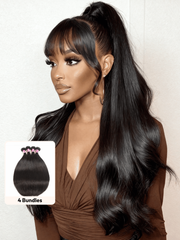Hair 4 Bundles Peruvian Straight Virgin Human Hair Extensions