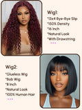 Petaluxe Pay $109 Get 2 Wigs | 24H Limited Time Sale | 18Inch 7X5 Lace Byebye Slip 150% Density Wig