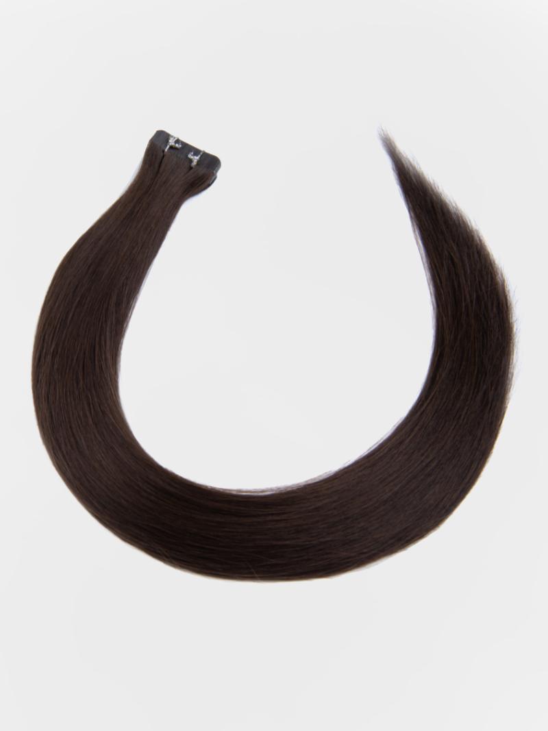 Dark Brown Human Hair Tape In Extension