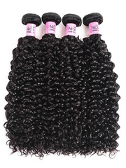 Hair 4pcs Human Jerry Curly Hair With Lace Frontal