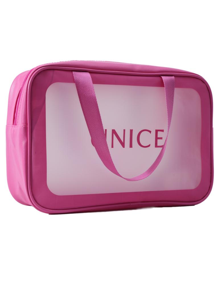 Bubble Gum Pink Wash Bag Makeup Bag