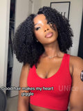 Petaluxe 7x5 Bye Bye Knots Glueless Wig Black Kinky Curly Wig With 4C Baby Hair Drawstring Wig