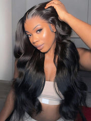 13x4 HD Real Scalp? Wig Pull And Go Drawstring Loose Wave with Face Framing Curtain Bangs