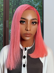 Candy Luxe Short Pink 13x4 Lace Front Shoulder Length Bob Wig