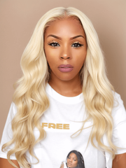 100% Virgin Human Hair 3PCS 613 Blonde Color Body Wave With 4x4 Lace Closure