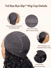 Bye Bye Knots? Wig 7x5 Glueless Lace Black Yaki Straight Wig With Elastic Drawstring 360 Cozy Hug 150% Density