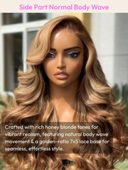 Bye-Bye Knots Wig Pre-Cut 7x5 Glueless Lace & 13x4 Pre Everything Honey Blonde Body Wave Drawstring Wig