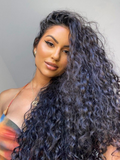 Petaluxe 7x5 Bye Bye Knots Wig PreCut Lace Water Wave Invisible Knots Lace Wig 150% Density