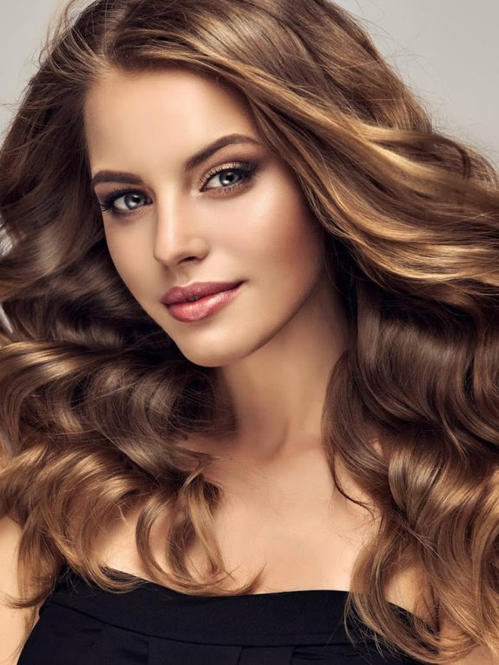 Petaluxe Walnut Brown Human Hair Clip In Extension