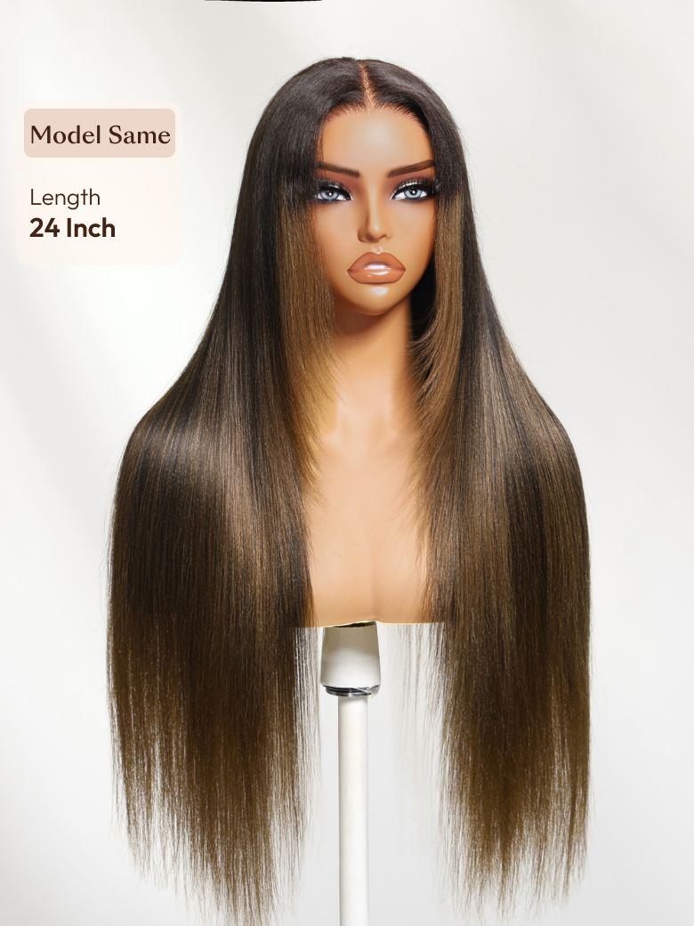 Black Cherry Bye-Bye Knots? 7x5 Lace Glueless Bob Drawstring Wig with Curtain Bangs