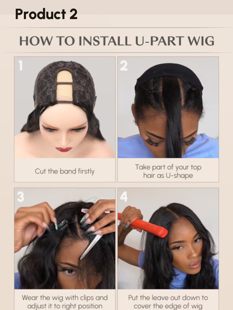[2 Wigs=$188] 180% Density Glueless 7x5 Lace Put On And Go Wig Pre-Cut Lace Pre-Bleached For Summer Wig