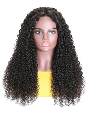 Jerry Curly Wigs Lace Wigs 150% Density Natural Hair Line Glueless Human Hair Wigs