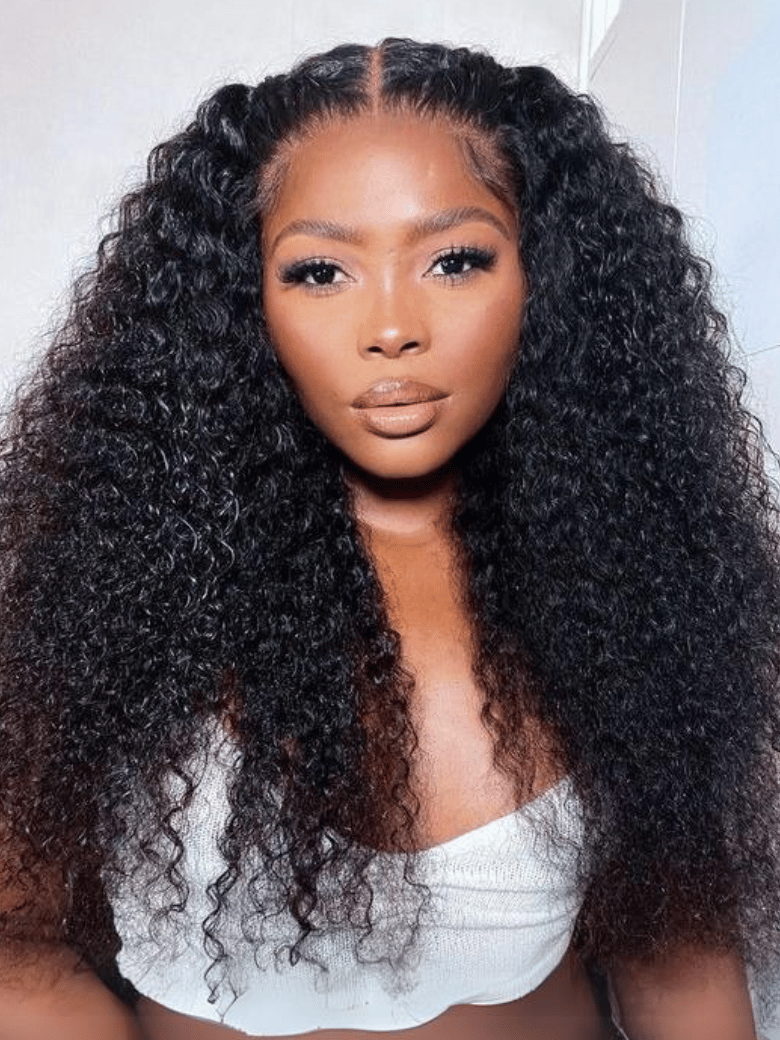 Glueless 250% Density Curly 13x4 HD Transparent Lace Frontal Wigs