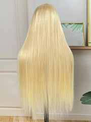 180% Density 13x4 Lace Front Barbie Blonde Inspired Sliky Straight Human Hair Wig