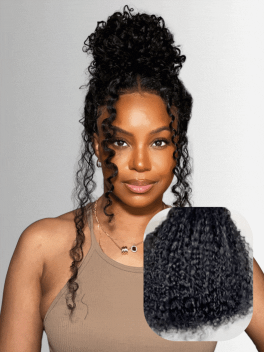 [24 inch $99 ] 7x5 Bye Bye Slip? Glueless Lace Natural Black Jerry Curly Wig With Babyhair �C Put & Go Invisi Drawstring Limited Time Sale