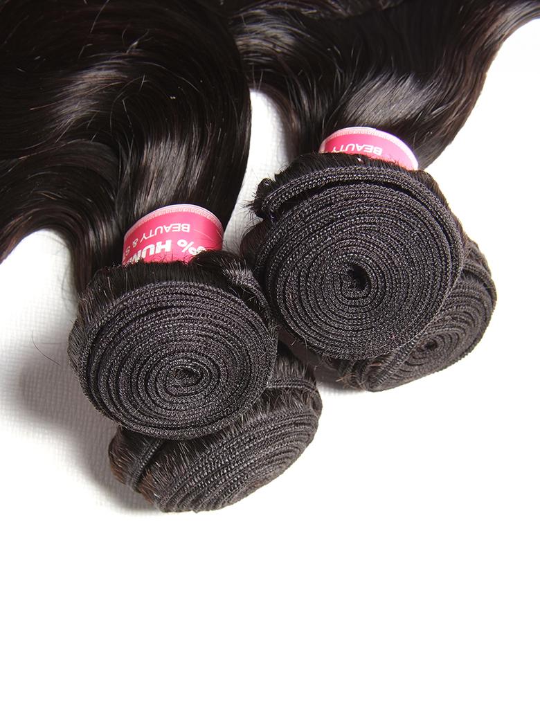 Hair Unprocessed 4 Bundles Body Wave Virgin Hair With 13x4 Lace Frontal