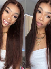 Hair 3pcs/pack Virgin Straight Hair Bundles Brown Color Double Machine Weft Human Hair for Sale Icenu Series