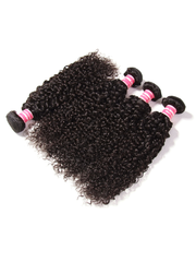 Hair 4pcs Human Jerry Curly Hair With Lace Frontal