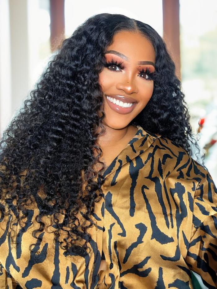 Petaluxe 13x4 Glueless HD Lace Curly Wig with Bleached Knots Match All Skin Tones 14inch
