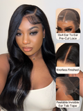 Petaluxe First Ever Glueless 13x4 Lace Frontal Body Wave Wig With Pre Cut Lace And Invisible Knots
