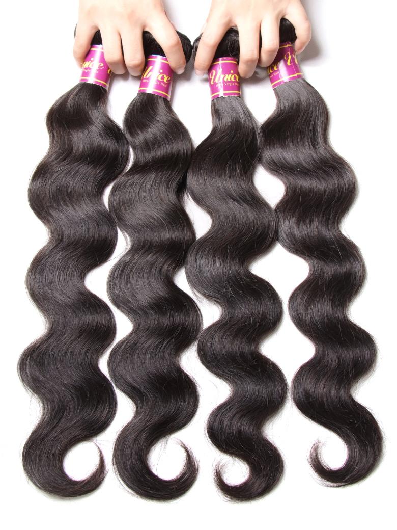 Body Wave 13x6 Lace Frontal with 4 Bundles Human Hair