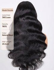 Hair Full Lace Body Wave Transparent Lace Human Hair Wig Preplucked with Baby Hair