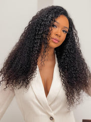 7x5 Bye-Bye Knots Wig 150% Density & 5x5 HD Lace 180% Density Jerry Curly Wig With Bleached Invisible Knots