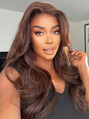 13x4 Lace Front Hot Chocolate Brunette Body Wave Wig