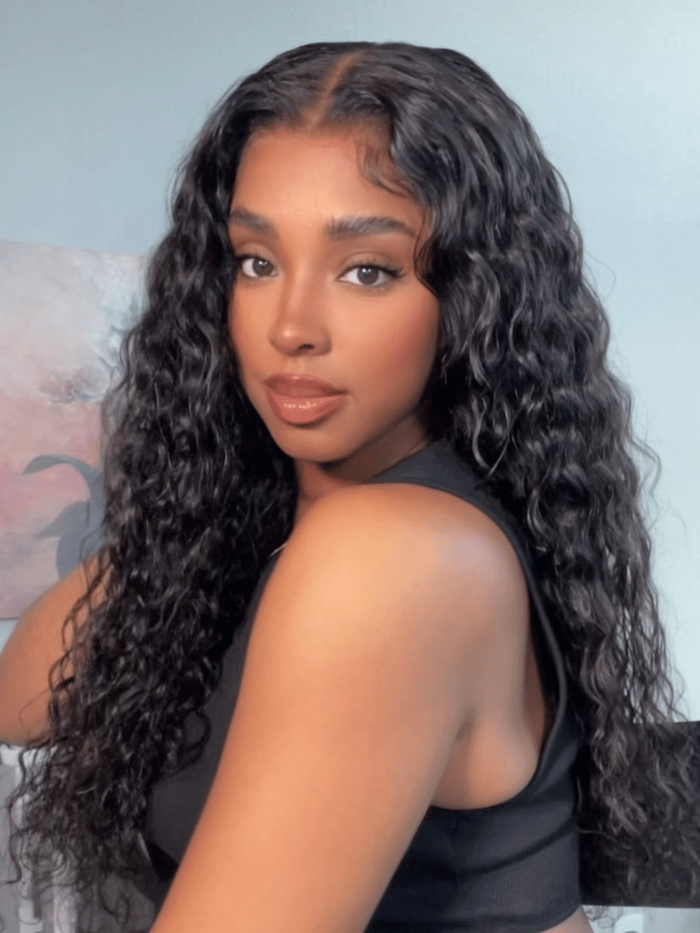 [From 22 Inch] Petaluxe 13x4 Pre Everything? Pre-Cut Lace Front Water Wave Wig With Baby Hair & Invisible Knots