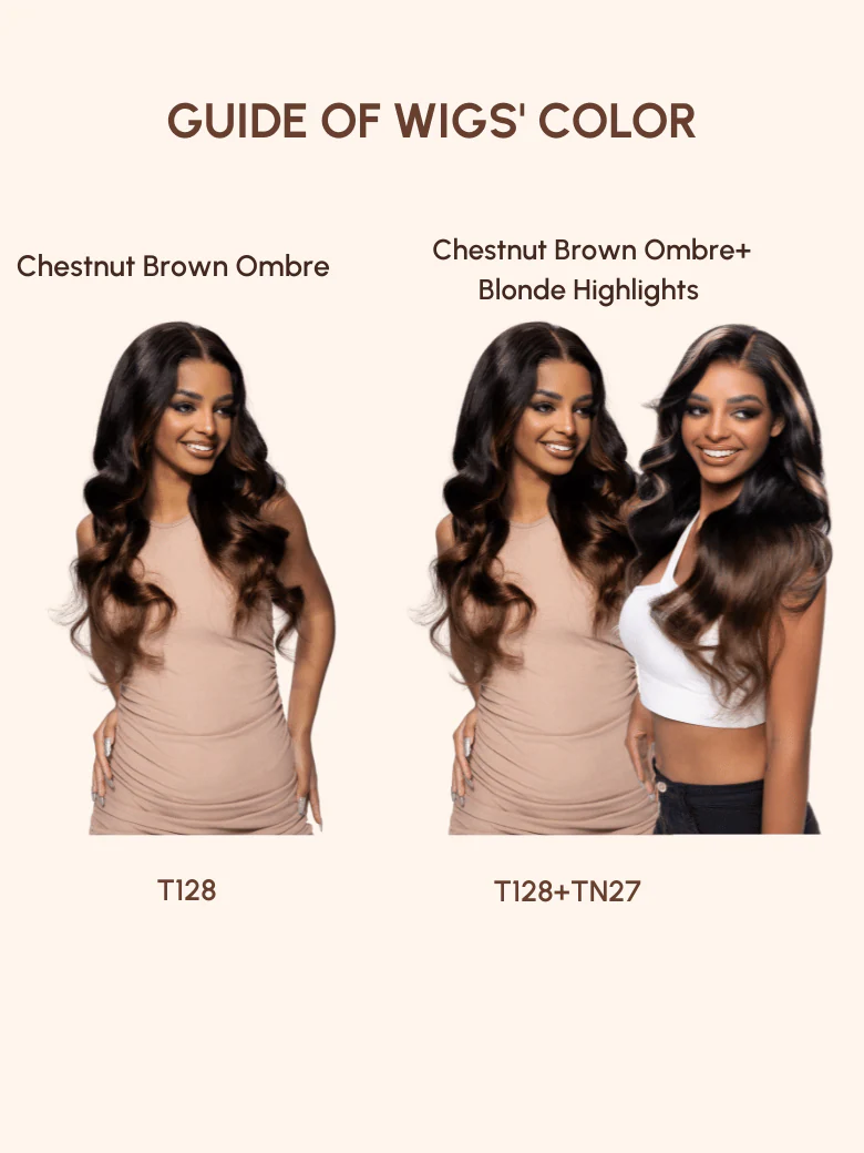 Game Changer Magic Lace Wig Black to Chestnut Brown Ombre Body Wave With Optional 7x5 Replaceable Lace Closure
