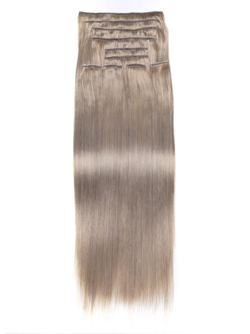 Sterling Silver Human Hair Clip In Extension