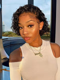 Petaluxe 13x1 Sheer Natural Curly Pixie Cut Wig