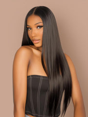 200% Density Undetectable Human Hair Straight 13x4 HD Glueless Lace Frontal Wig