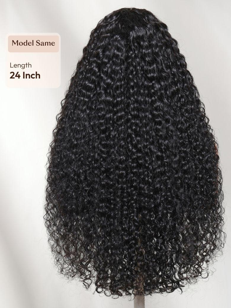13x4 Bye Bye Slip? Lace Frontal Defined Deep Curly Glueless Wig with Mixed Curls For Beginners